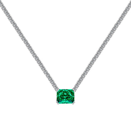 [Amore Jewelry]4.0 Carat Elegant Radiant Cut Necklace