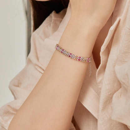 [Amore Jewelry]Dainty Radiant Emerald Cut Daily Bracelet