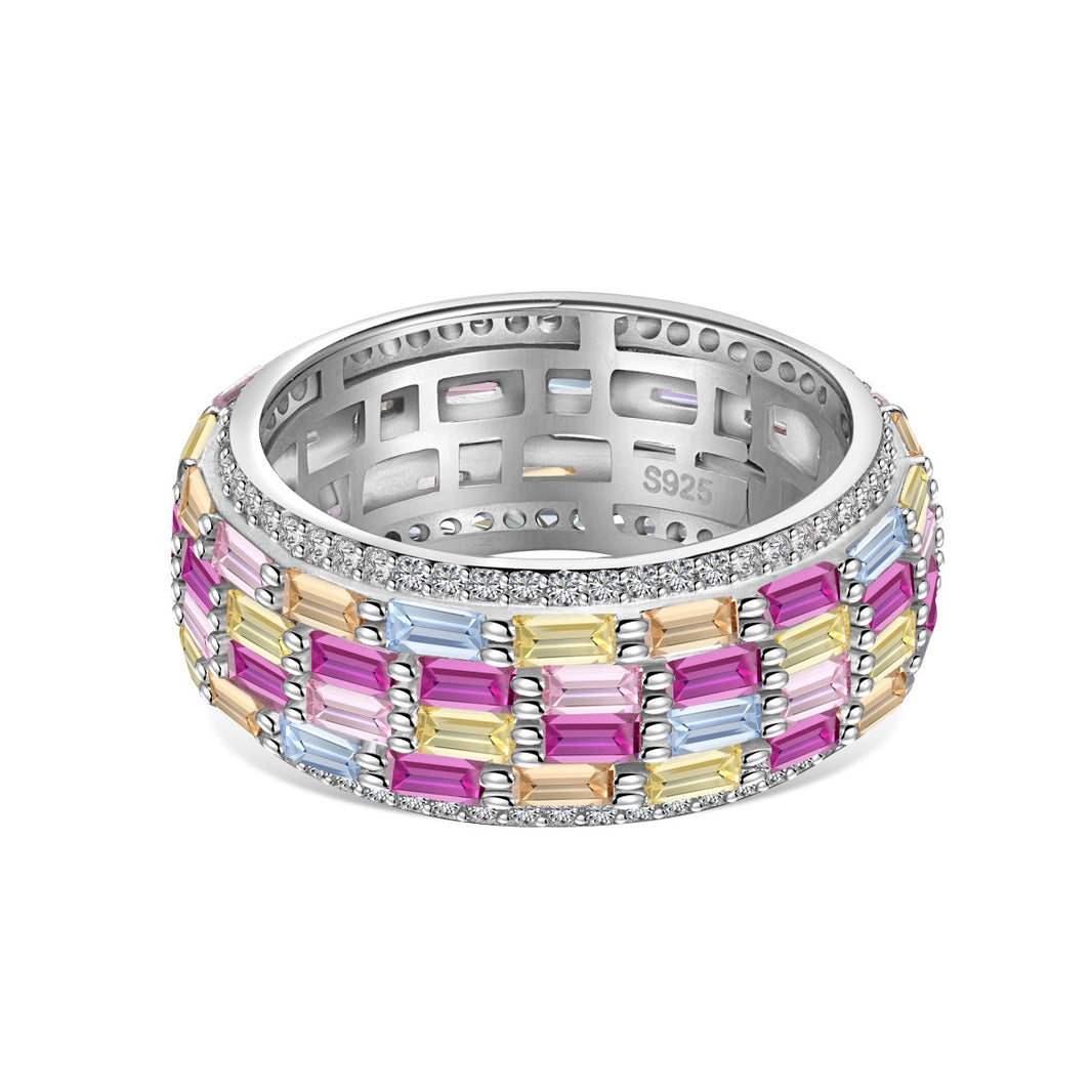[Amore Jewelry]Radiant Colorful Radiant Cut Daily Ring