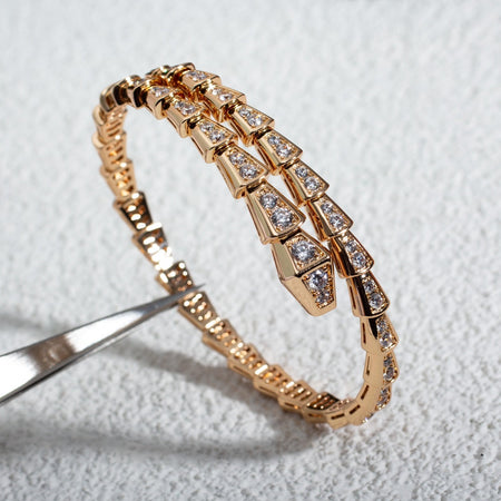 [Amore Jewelry]SERPENTI BRACELET 6.8MM PINK GOLD DIAMOND