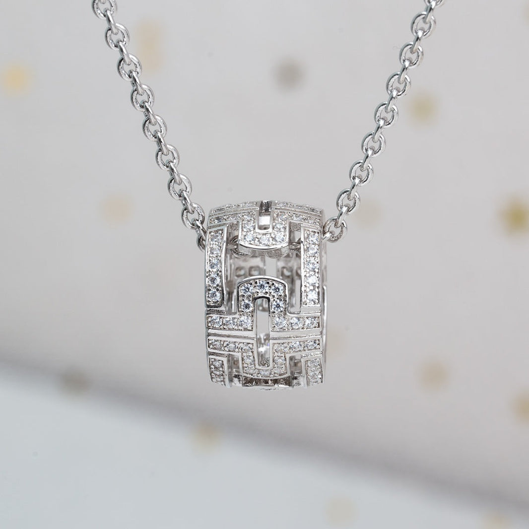 [Amore Jewelry]PARENTESI NECKLACE SILVER DIAMOND