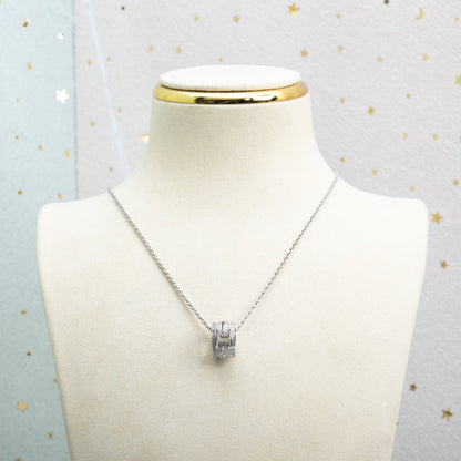 [Opulent Aurora]PARENTESI NECKLACE SILVER DIAMOND
