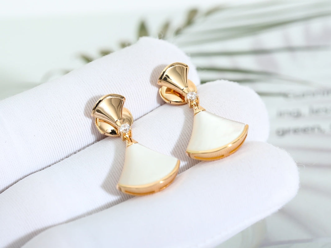[Amore Jewelry]DREAM MOP PINK GOLD EARRINGS