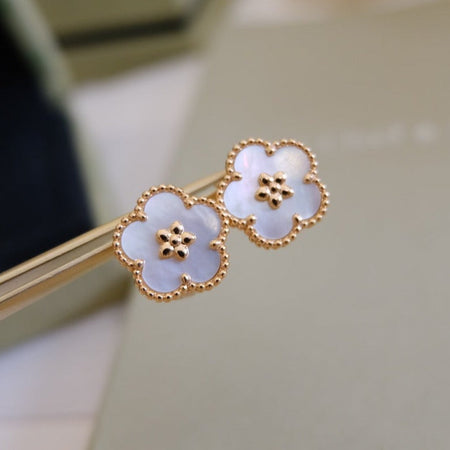[Amore Jewelry]LUCKY PINK GOLD WHITE MOP EARRINGS