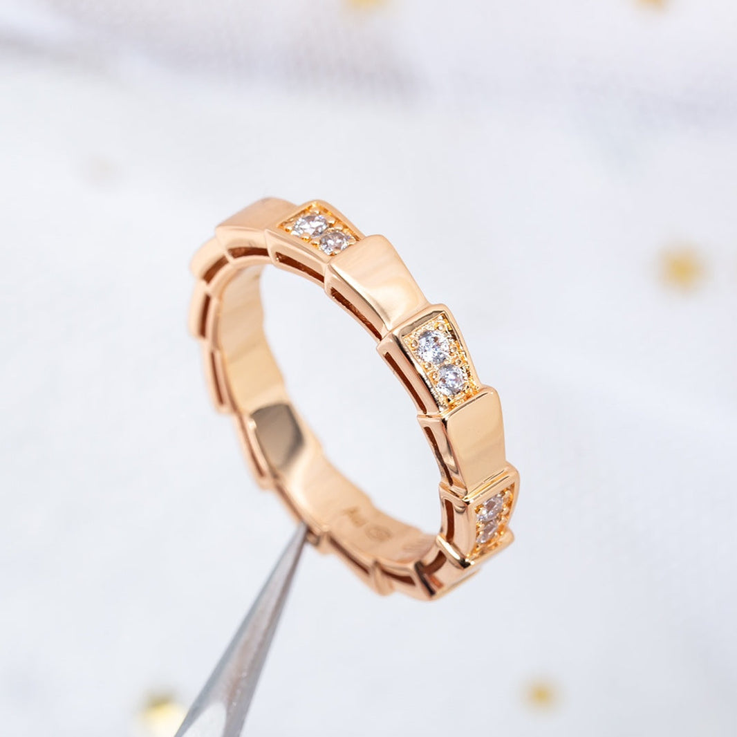 [Amore Jewelry]SERPENTI RING PINK GOLD  3MM