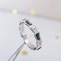 [Amore Jewelry]SERPENTI RING SILVER  DIAMOND BLACK MOP 3MM