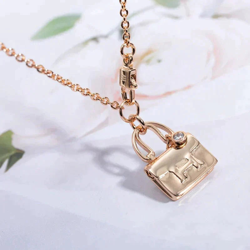 [Amore Jewelry]AMULETTE PEDANT ROSE GOLD NECKLACE