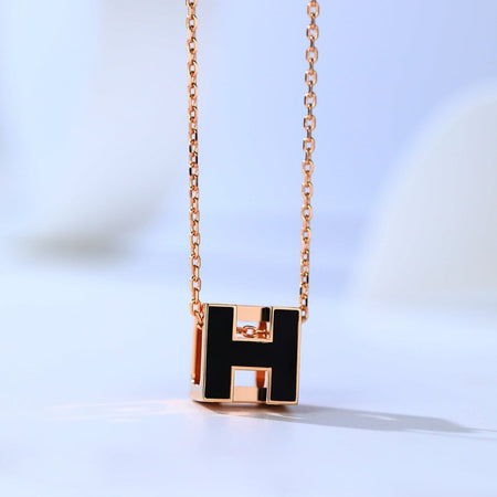 [Amore Jewelry]H CAGE PINK GOLD NECKLACE
