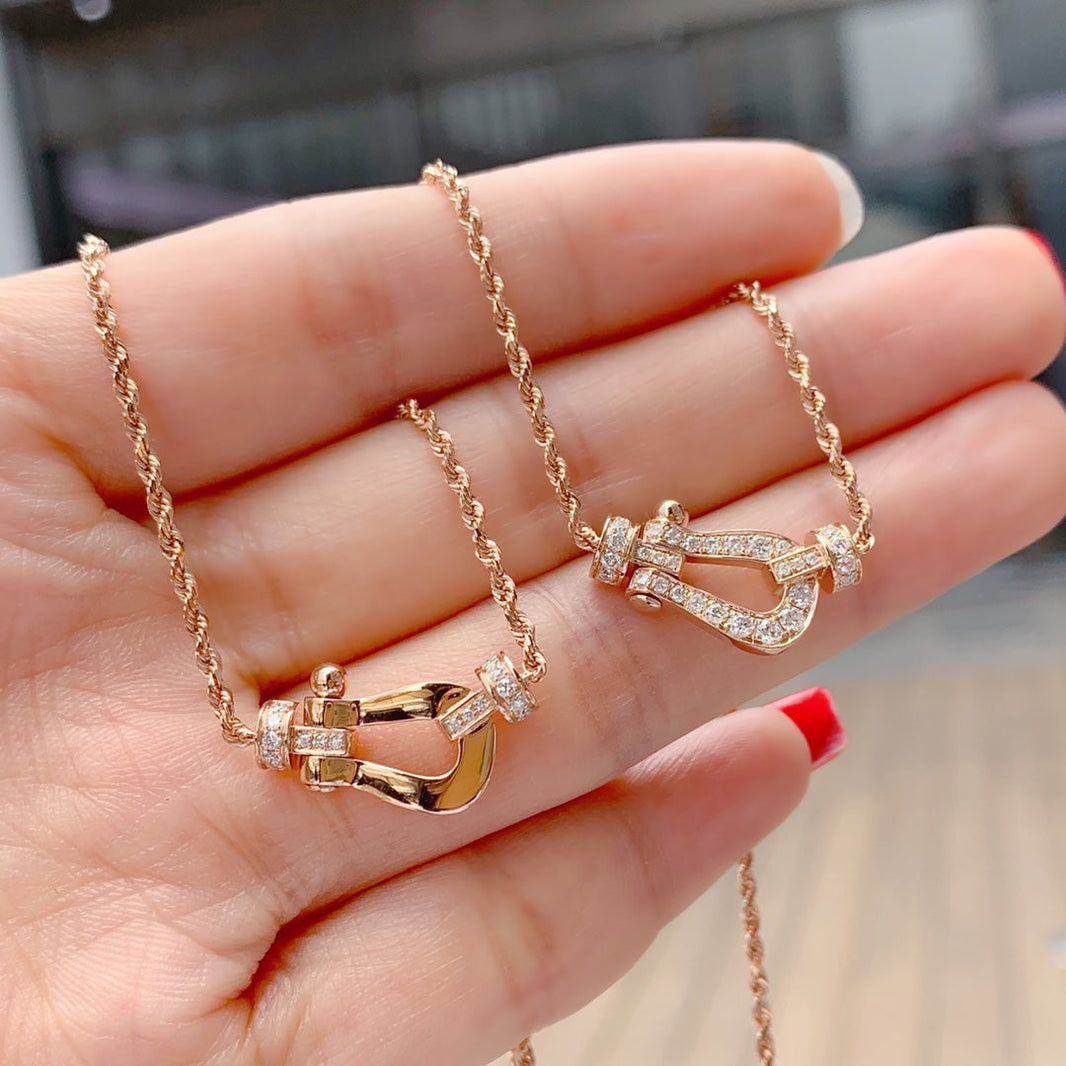 [Amore Jewelry]FORCE 10 PINK GOLD DIAMOND NECKLACE