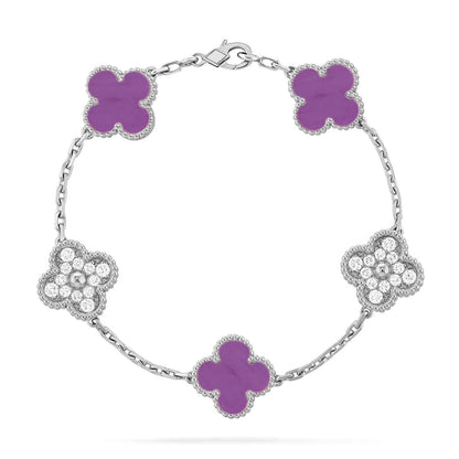 [Amore Jewelry] CLOVER 5 MOTIF VIOLET BRACELET COLLECTION