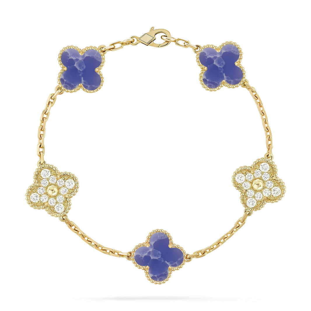 [Amore Jewelry]CLOVER 5 MOTIF BLUE VEINS BRACELET COLLECTION