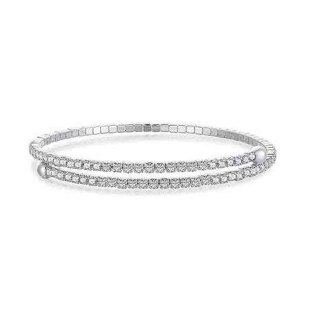 [Amore Jewelry]Row of Diamonds Round Fashion Bracelet