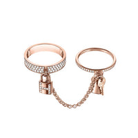 [Amore Jewelry]HM KELLY CLOCHETTE DOUBLE RING IN  WITH DIAMONDS