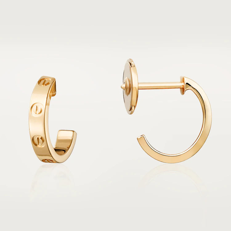[Amore Jewelry]LOVE EARRINGS 2.65MM PINK GOLD