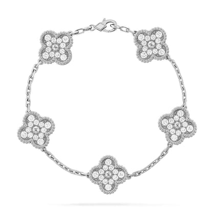 [Amore Jewelry] CLOVER 5 MOTIF FULL DIAMOND BRACELET COLLECTION