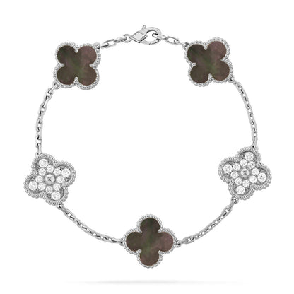 [Amore Jewelry] CLOVER 5 MOTIF GRAY MOP BRACELET COLLECTION
