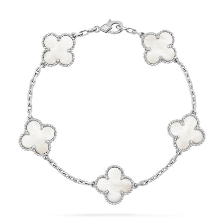 [Amore Jewelry]CLOVER SILVER MOP 5 MOTIF BRACELET