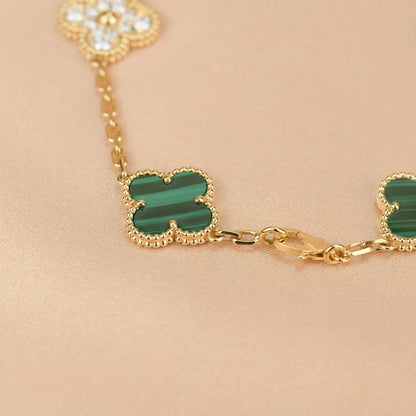 [Amore Jewelry] CLOVER 5 MOTIF MALACHITE BRACELET COLLECTION