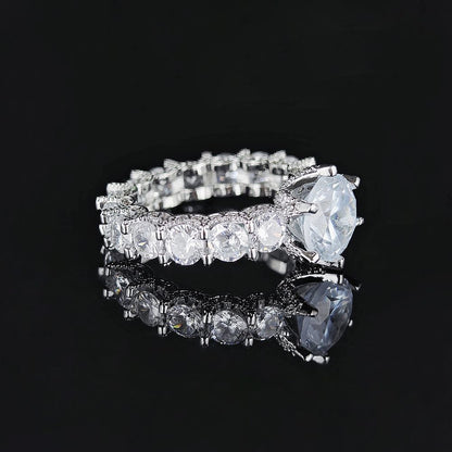 [Amore Jewelry]Exquisite Multicolored Radiant Zircon Everyday Ring