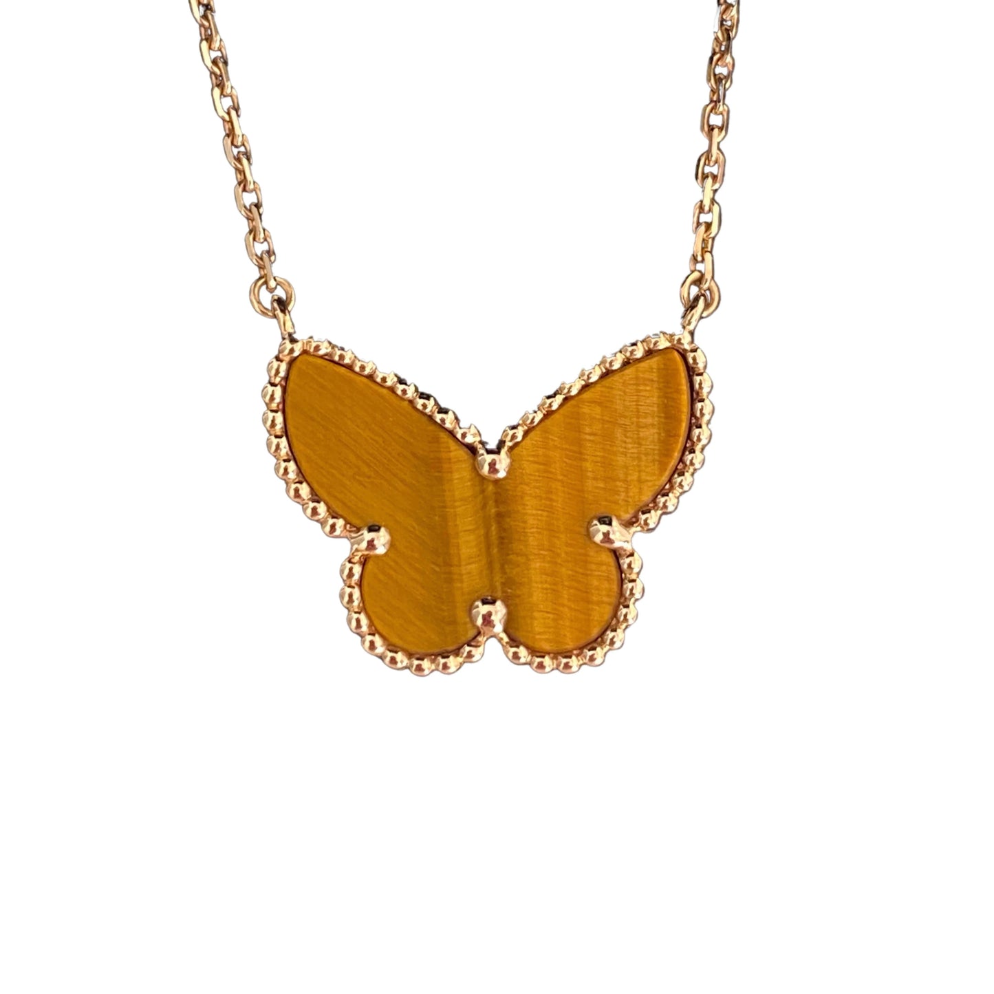 [Opulent Aurora] TIGER__ EYE BUTTERFLY NECKLACE