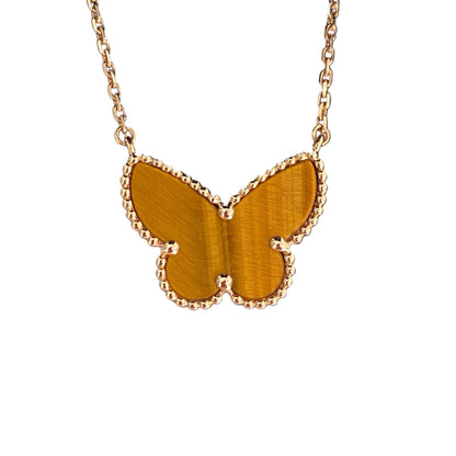 [Opulent Aurora] TIGER__ EYE BUTTERFLY NECKLACE