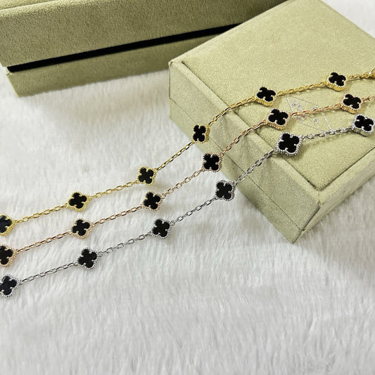 [Opulent Aurora]CLOVER 6 MOTIF  ONYXS BRACELET