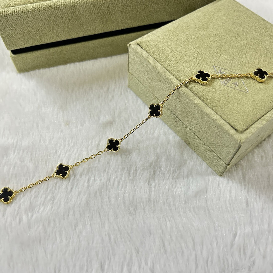 [Opulent Aurora]CLOVER 6 MOTIF  ONYXS BRACELET