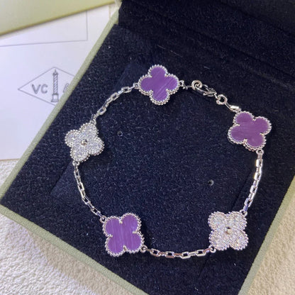 [Amore Jewelry] CLOVER 5 MOTIF VIOLET BRACELET COLLECTION