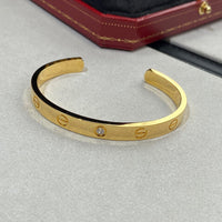 [Amore Jewelry]LOVE BRACELET 6.1MM 1 DIAMOND OPEN CUFF