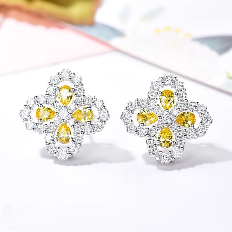 [Opulent Aurora]LOOP EARRINGS FULL MOTIF DIAMOND 16MM