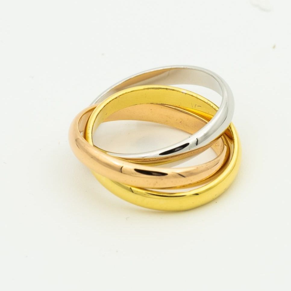[Opulent Aurora]TRINITY RING GOLD PINK GOLD SILVER