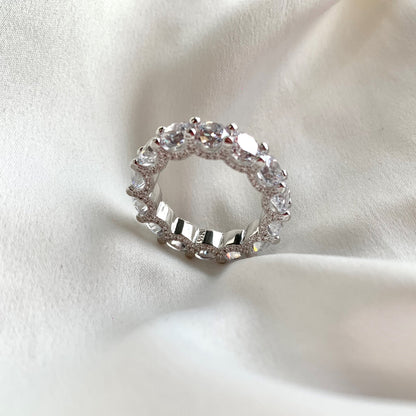 [Amore Jewelry]Gorgeous Round Cut Tennis Ring