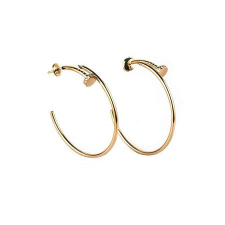 [Amore Jewelry]JUSTE EARRINGS GOLD DIAMONDS 1.8MM