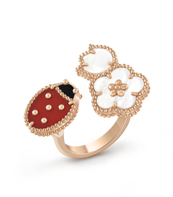 [Amore Jewelry]LUCKY 3 MOTIF ROSE GOLD RING