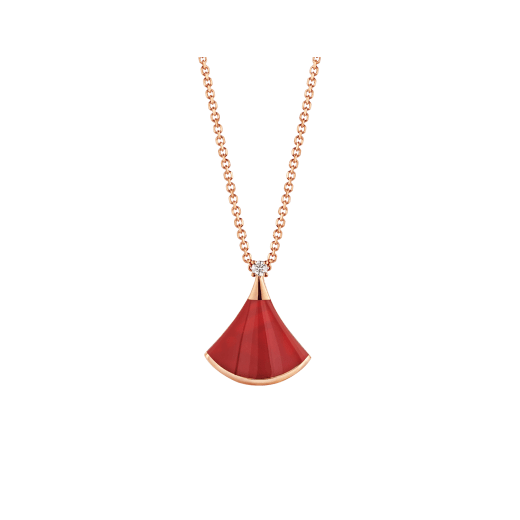 [Amore Jewelry]DREAM NECKLACE CARNELIAN 1 DIAMOND