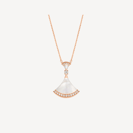 [Amore Jewelry]DREAM NECKLACE MOP PINK GOLD DIAMOND