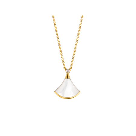 [Amore Jewelry]DREAM NECKLACE WHITE MOP GOLD 1 DIAMOND