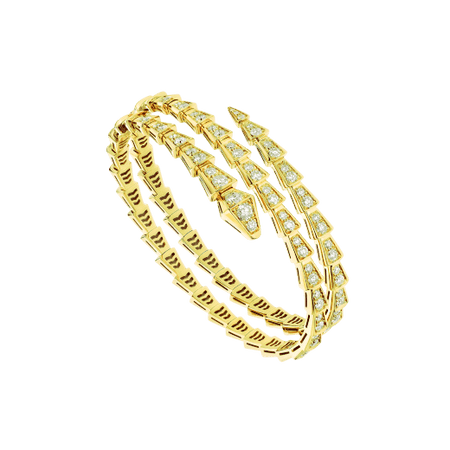 [Amore Jewelry]SERPENTI BRACELET GOLD DIAMOND DOUBLE ROW