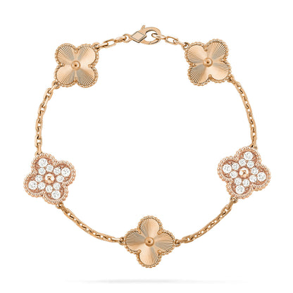 [Amore Jewelry] CLOVER 5 MOTIF LASER BRACELET COLLECTION