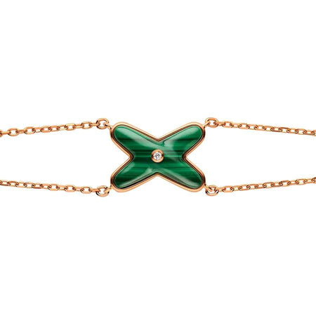 [Amore Jewelry]JEUX BRACELET MALACHITE PINK GOLD 1 DIAMOND