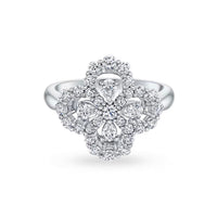 [Amore Jewelry]LOOP RING FULL MOTIF DIAMOND 16MM SILVE
