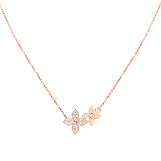[Opulent Aurora]STAR BLOSSOM NECKLACE PINK GOLD DIAMONDS