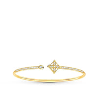 [Amore Jewelry]IDYLLE GOLD OPEN BRACELET DIAMOND PAVED