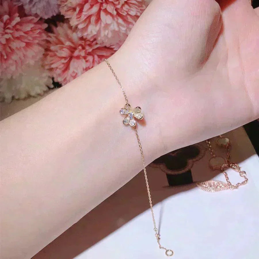 [Amore Jewelry]FRIVOLE GOLD FLOWER DIAMOND BRACELET