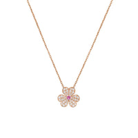 [Amore Jewelry]FRIVOLE ROSE GOLD FLOWER DIAMOND NECKLACE