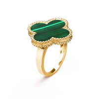 [Amore Jewelry]CLOVER MALACHITE RING