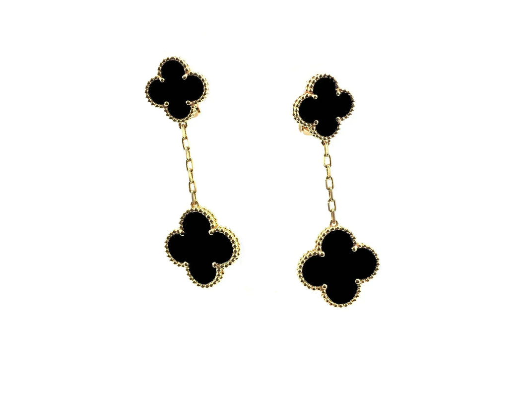 [Amore Jewelry]CLOVER 2 MOTIFS  EARRINGS (MULTIPLE CHOICESC