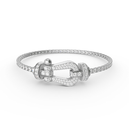 [Amore Jewelry]FORCE  LARGE HORSESHOE FULL DIAMOND TENNIS BRACELET